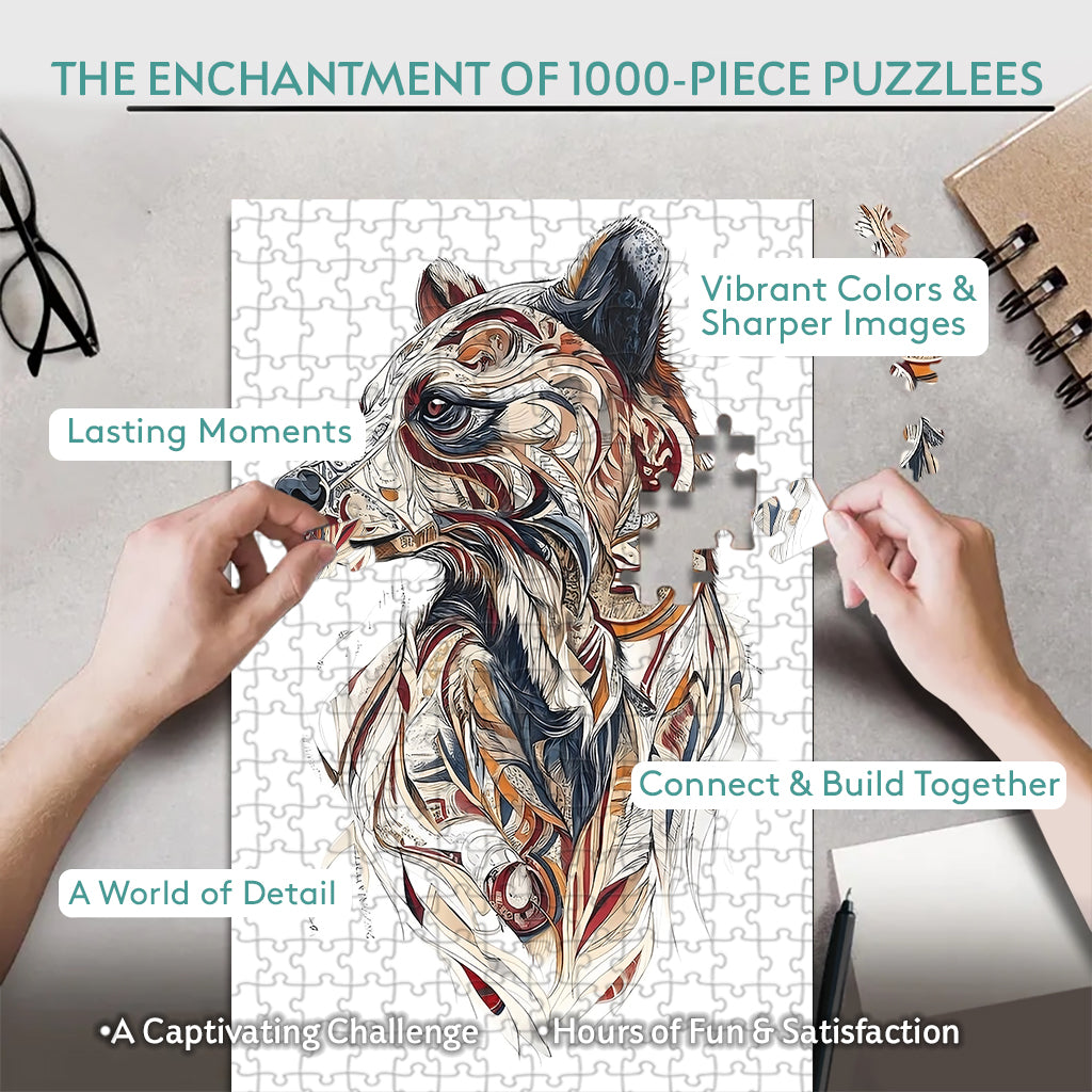 Bear – Wooden Jigsaw Puzzle (300 / 500 / 1000 Pieces)