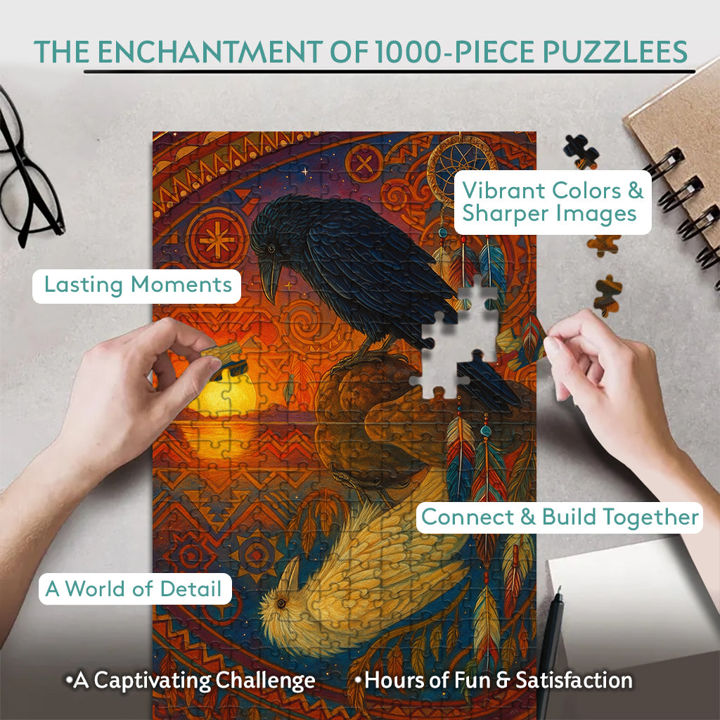 For Those Who Walk with the Raven  – Wooden Jigsaw Puzzle (300 / 500 / 1000 Pieces)