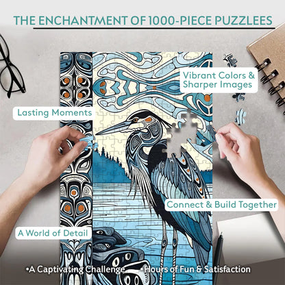 The Blue Heron – Wooden Jigsaw Puzzle - CT52789 (300 / 500 / 1000 Pieces)