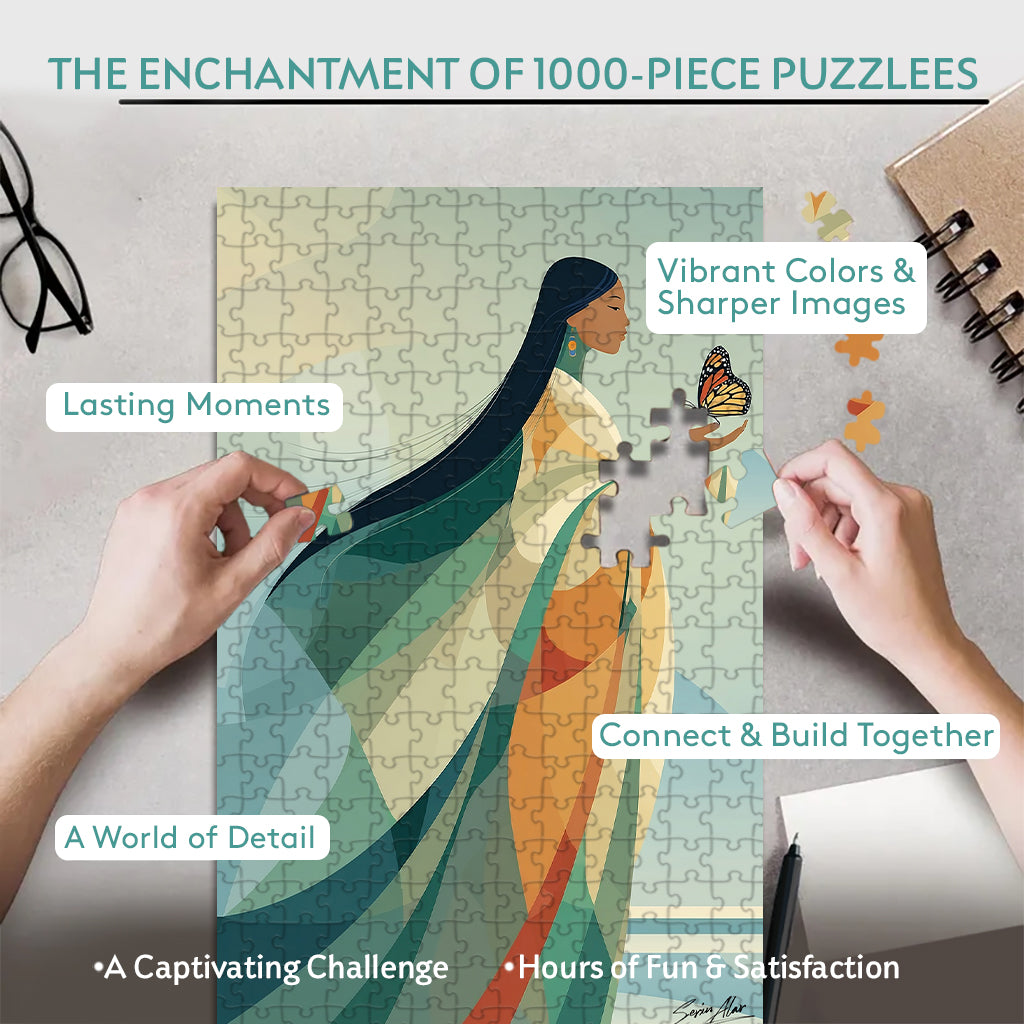 Whisper to the Butterfly – Wooden Jigsaw Puzzle - CT52789 (300 / 500 / 1000 Pieces)