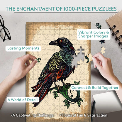 Raven 3 – Wooden Jigsaw Puzzle (300 / 500 / 1000 Pieces)