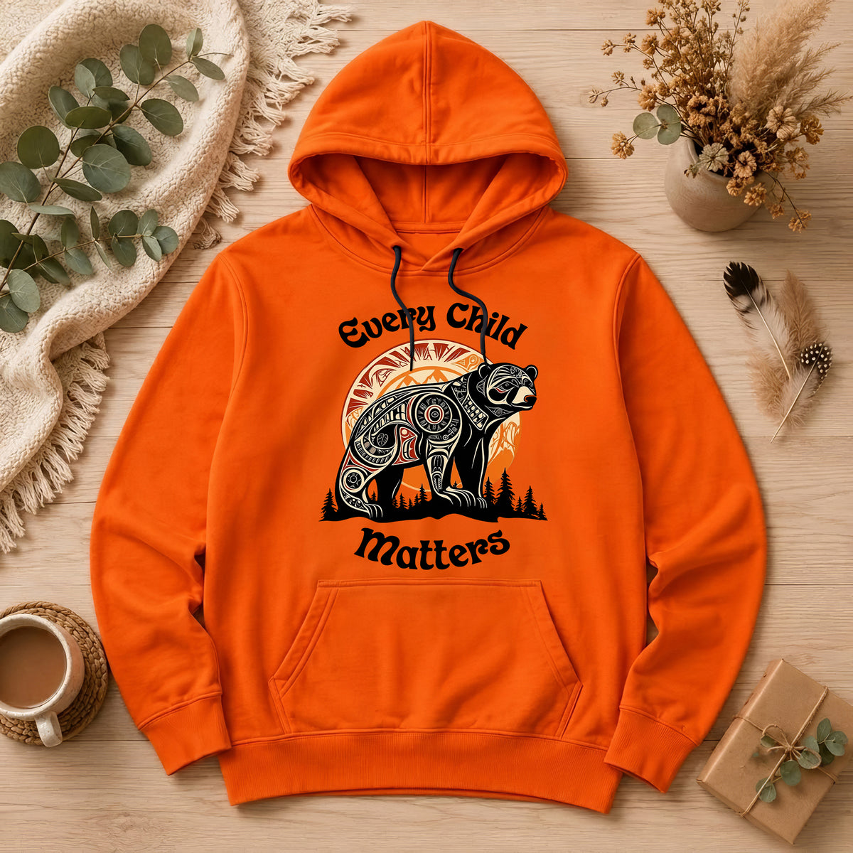 Bear Guardian of the Forest Orange Shirt