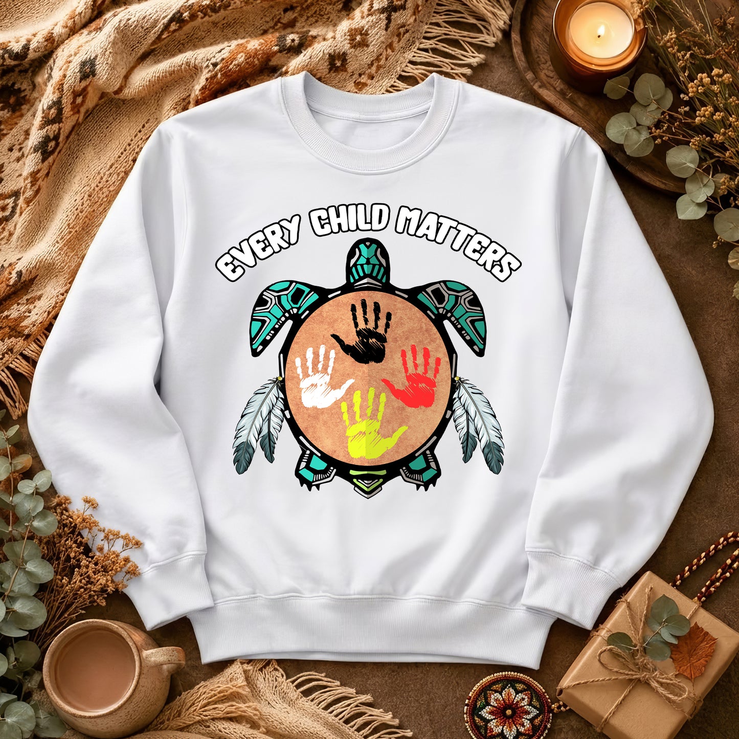Turtle Spirit – Mother Earth & Resilience Orange Shirt