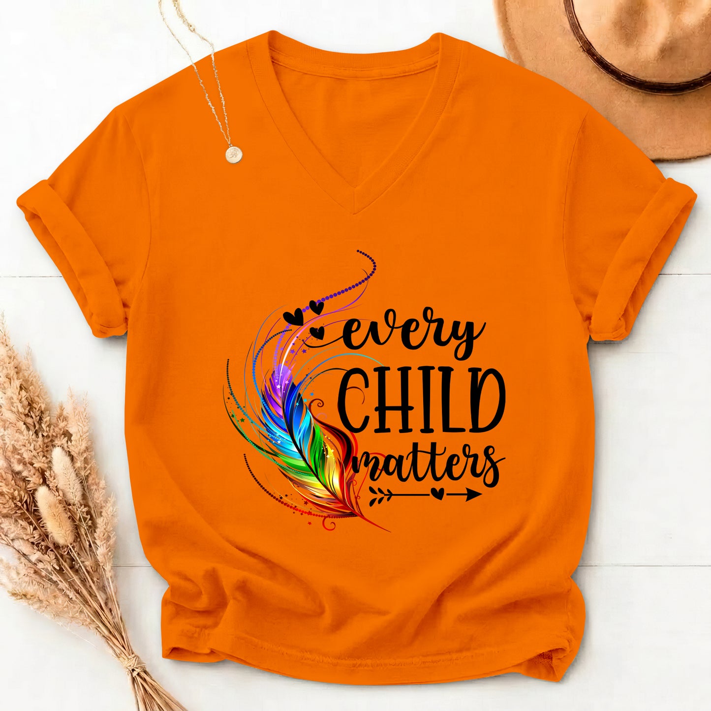 Carried in the Wind Orange Shirt