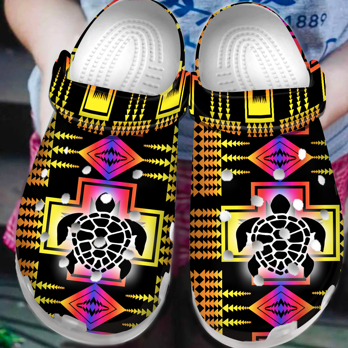 Native Pattern Clog Shoes For Adult and Kid 89198 New – Native Heritage ...