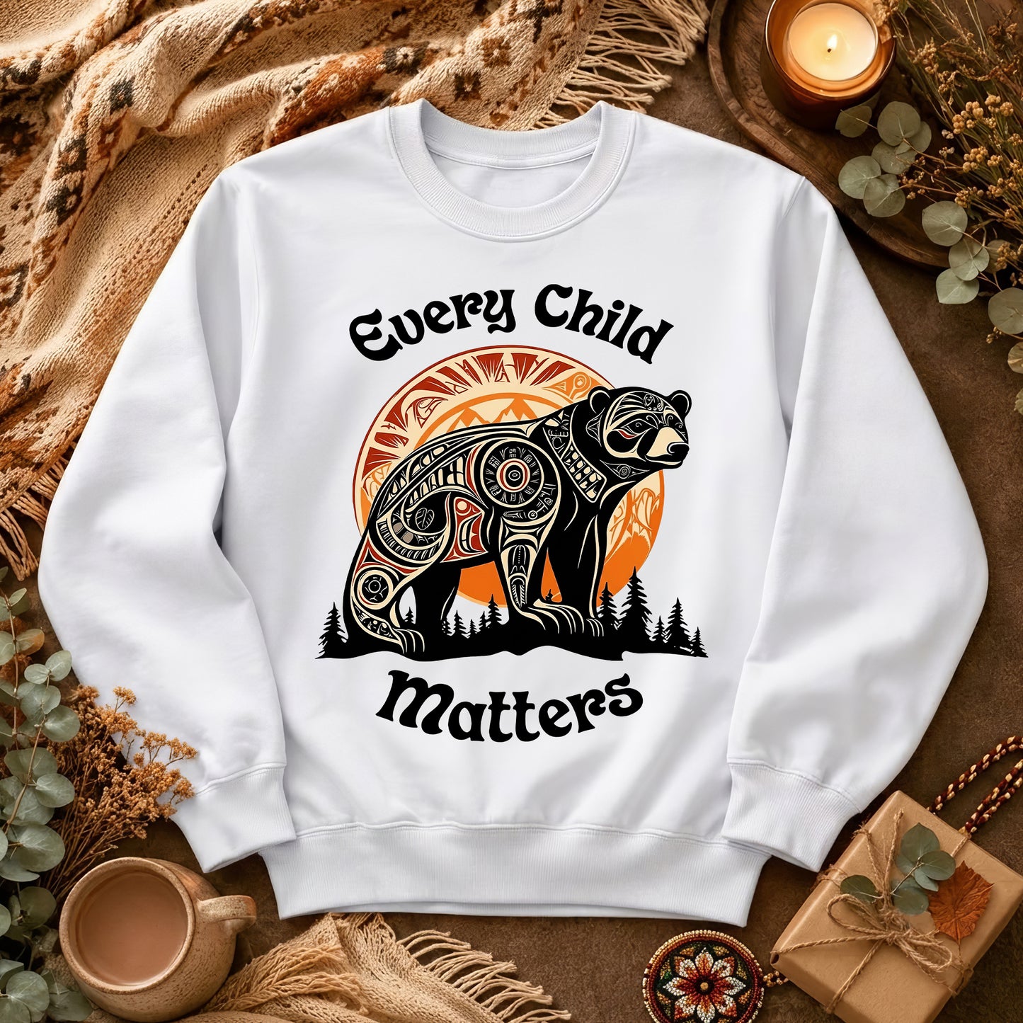 Bear Guardian of the Forest Orange Shirt
