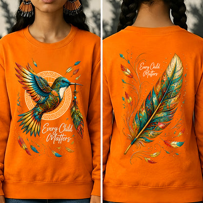 Hummingbird Remembrance Orange Shirt - Two Sides