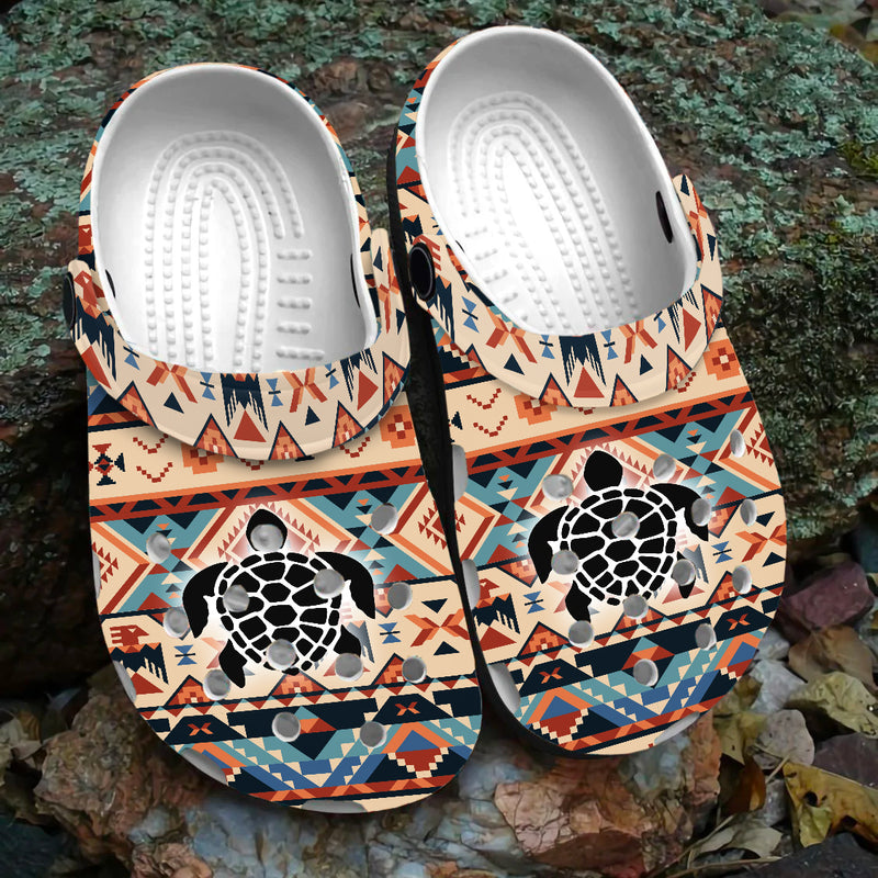 Native Pattern Clog Shoes For Adult and Kid 89205 New