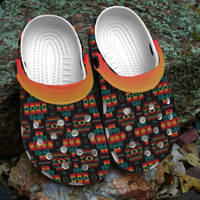 Native Pattern Clog Shoes For Adult and Kid 89144 New