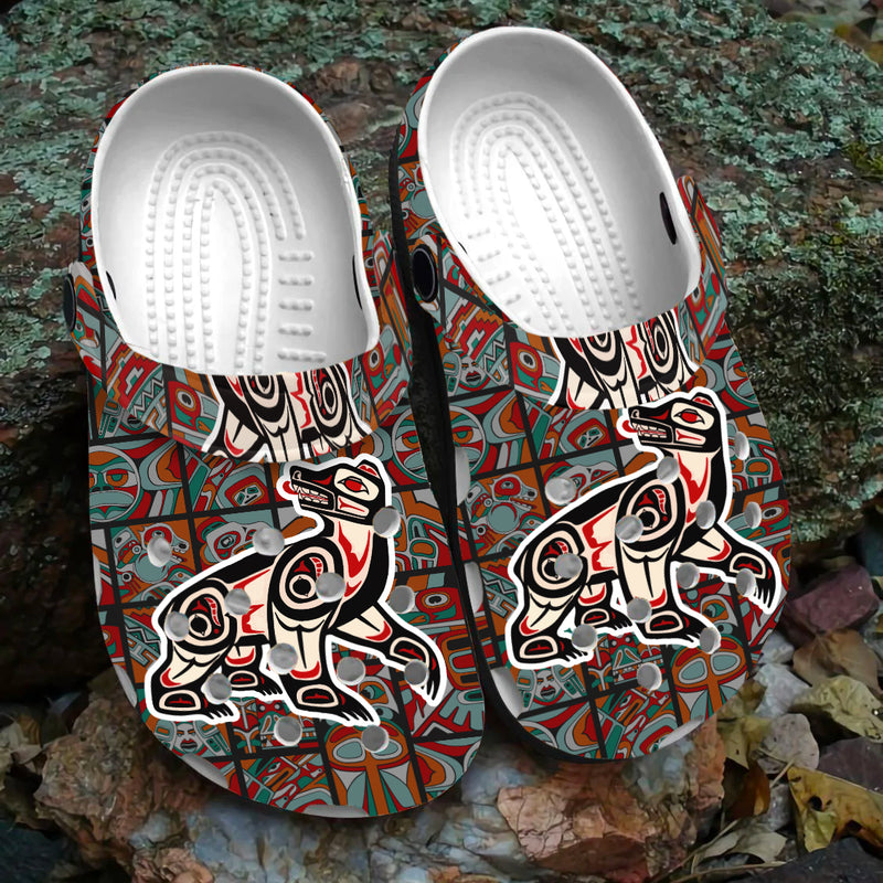 Native Pattern Clog Shoes For Adult and Kid 89122 New