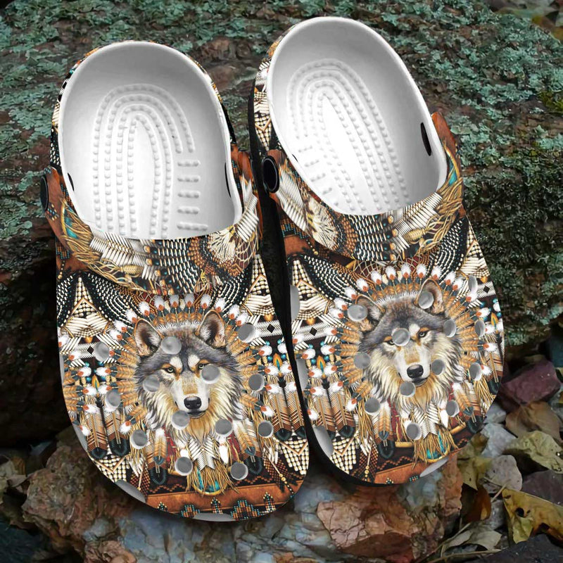 Native Pattern Clog Shoes For Adult and Kid 89131 New