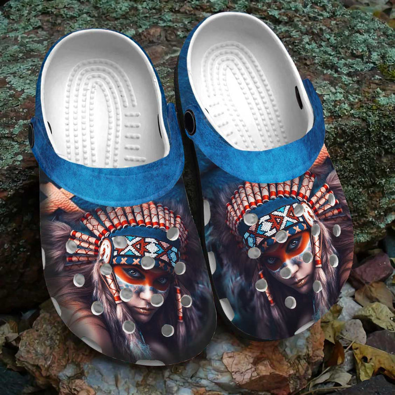 Native Pattern Clog Shoes For Adult and Kid 89114 New