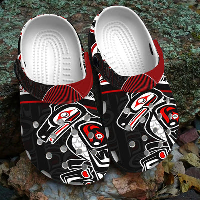 Native Pattern Clog Shoes For Adult and Kid 89120 New