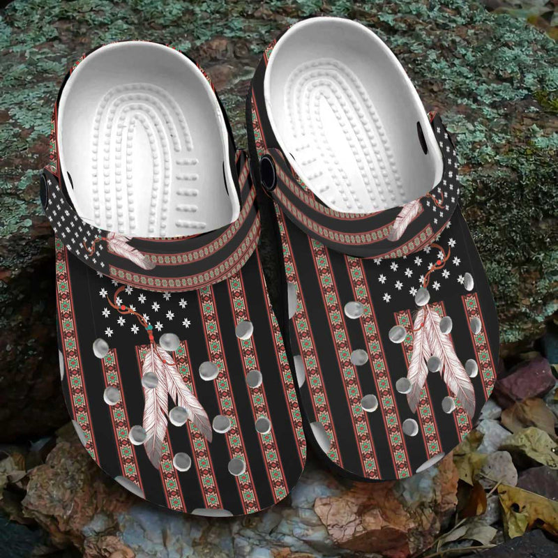 Native Pattern Clog Shoes For Adult and Kid 89147 New