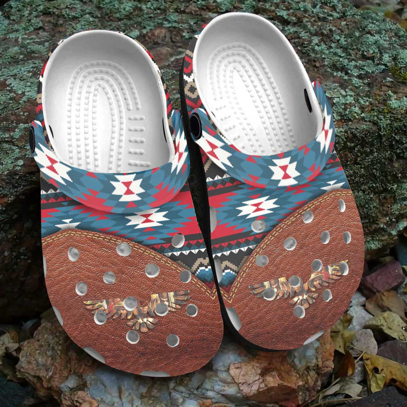 Native Pattern Clog Shoes For Adult and Kid 89132 New