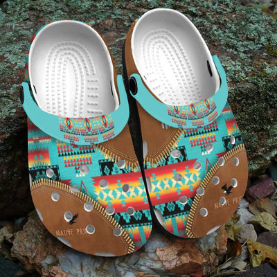 Native Pattern Clog Shoes For Adult and Kid 89154 New