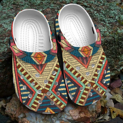 Native Pattern Clog Shoes For Adult and Kid 89169 New