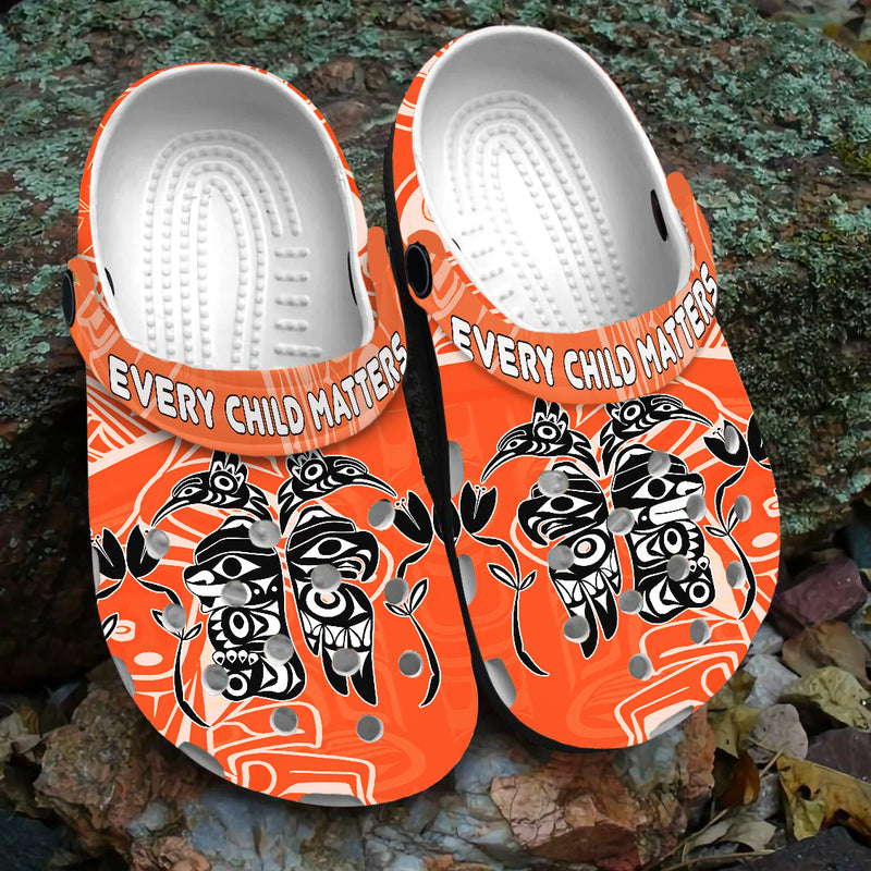 Native Pattern Clog Shoes For Adult and Kid 89252 New