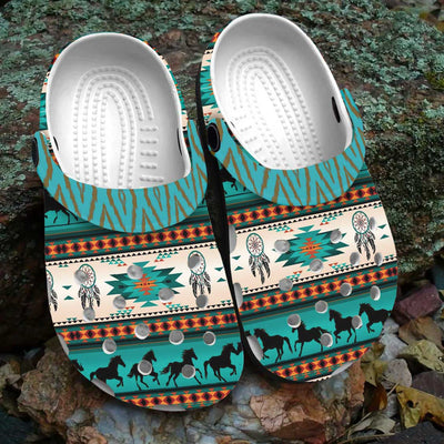 Native Pattern Clog Shoes For Adult and Kid 89143 New