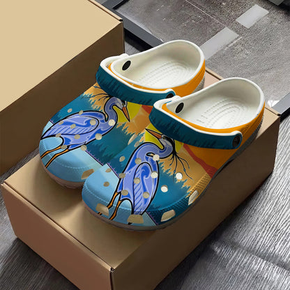 Crane Art Clogs Shoes for Adults & Kids