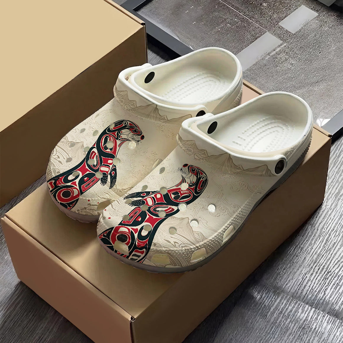 Native Otter Art Clogs Shoes for Adults & Kids – Native Heritage Store