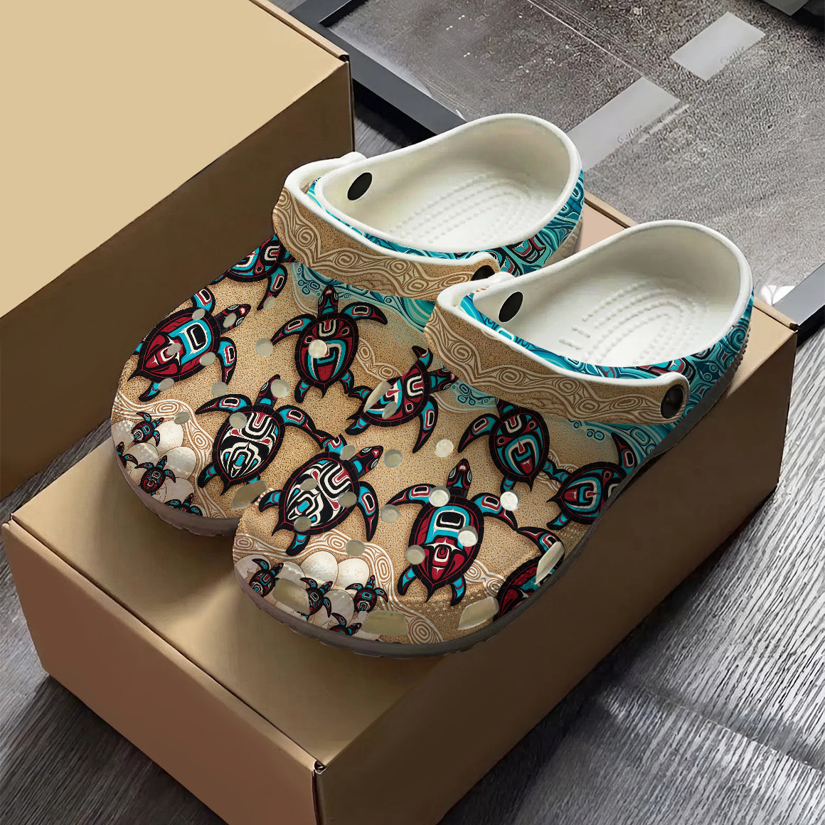 Native Turtle Art Clogs Shoes for Adults & Kids – Native Heritage Store