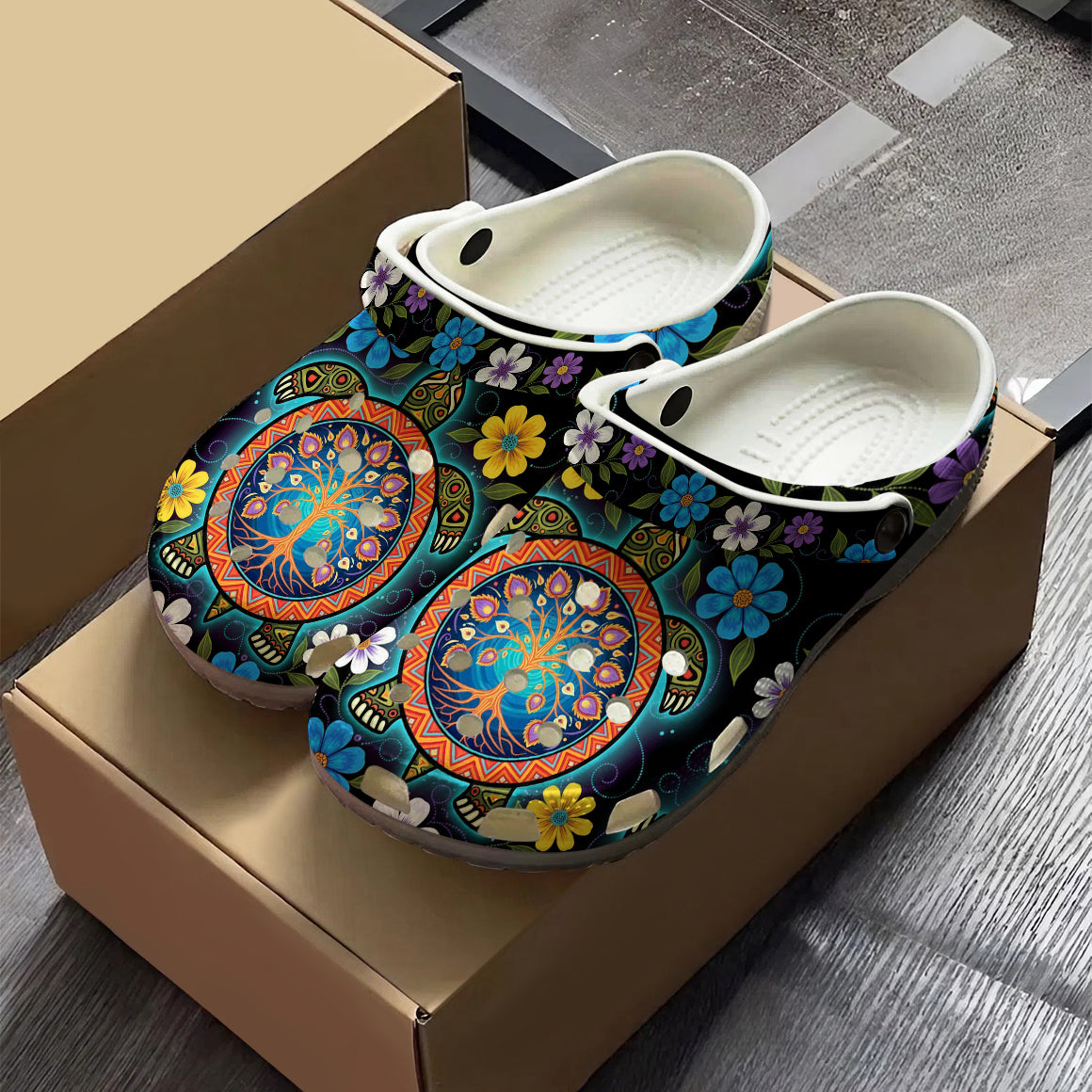 Native Turtle Art Clogs Shoes for Adults & Kids – Native Heritage Store