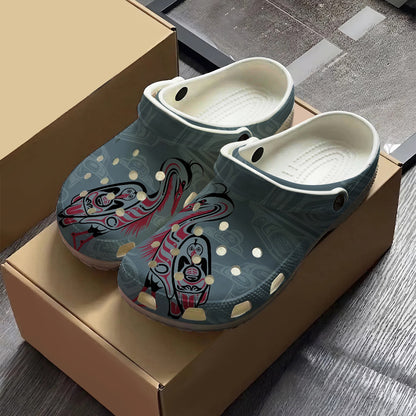 Native Heron Art Clogs Shoes for Adults & Kids