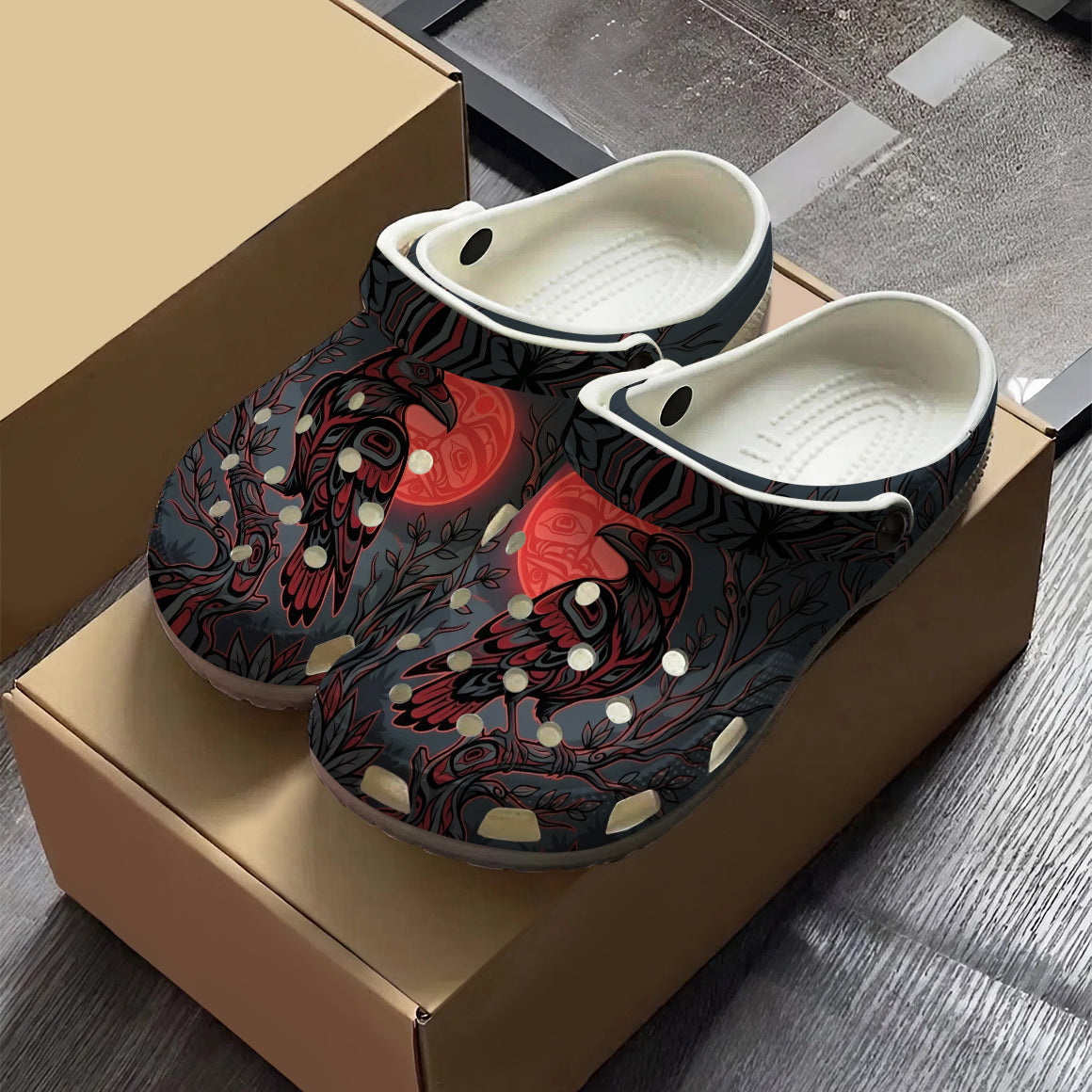 Native Raven Art Clogs Shoes for Adults & Kids – Native Heritage Store