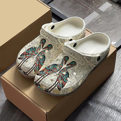 Native Heron Art Clogs Shoes for Adults & Kids