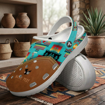 Native Pattern Clog Shoes For Adult and Kid 89154 New