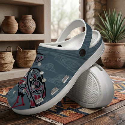 Native Heron Art Clogs Shoes for Adults & Kids