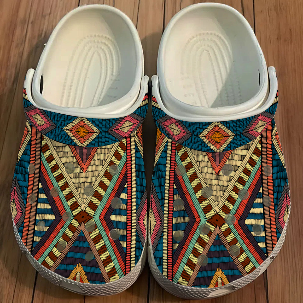 Native Pattern Clog Shoes For Adult and Kid 89169 New