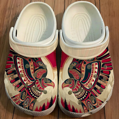 Native Eagle Pattern Clogs Shoes for Adults & Kids