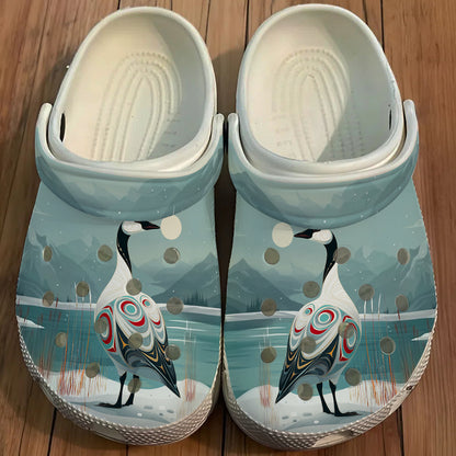 Native Goose Art Clogs Shoes for Adults & Kids