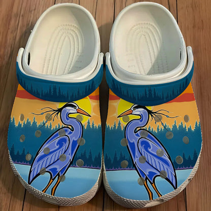 Crane Art Clogs Shoes for Adults & Kids
