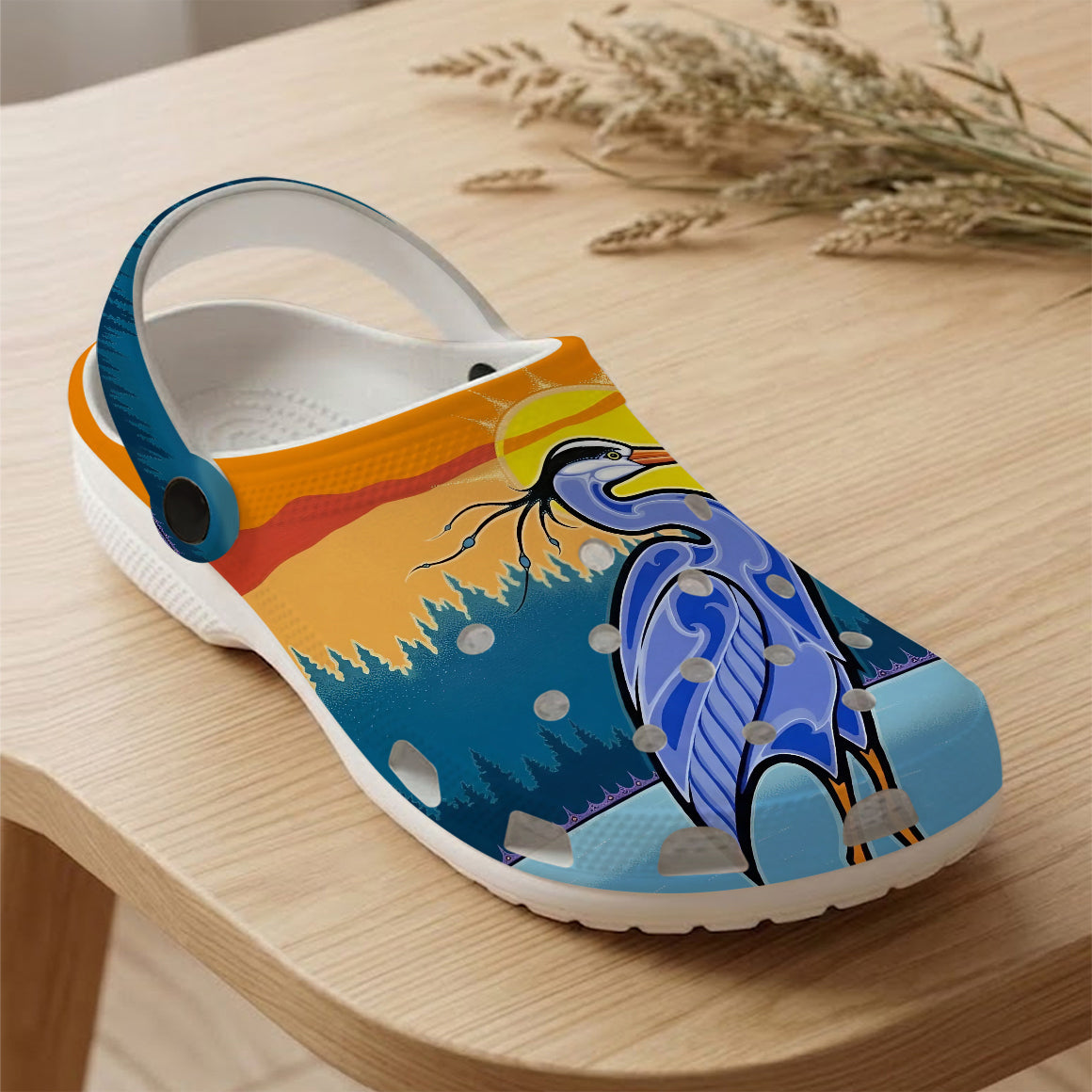 Crane Art Clogs Shoes for Adults & Kids