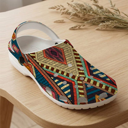 Native Pattern Clog Shoes For Adult and Kid 89169 New