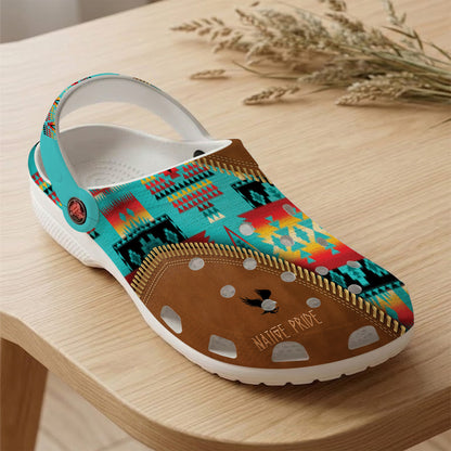 Native Pattern Clog Shoes For Adult and Kid 89154 New