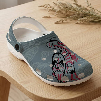 Native Heron Art Clogs Shoes for Adults & Kids