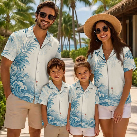 Native Hummingbird Haida Pattern Hawaiian Shirt for Adults & Kids