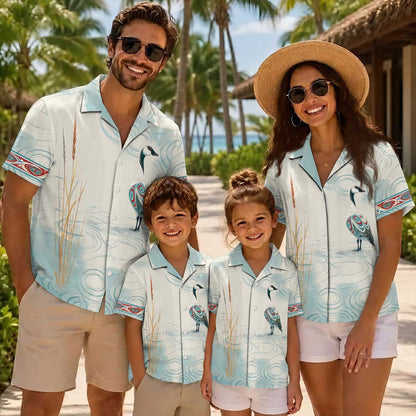 Native Goose Haida Pattern Hawaiian Shirt for Adults & Kids