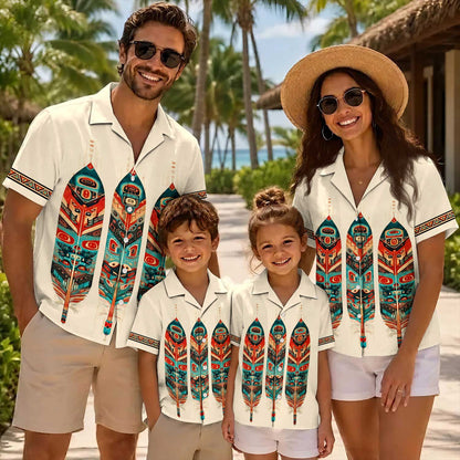 Native Haida Pattern Hawaiian Shirt for Adults & Kids