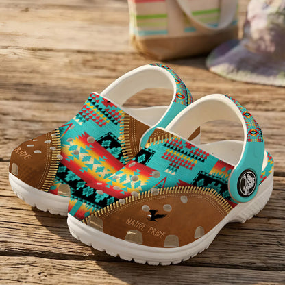 Native Pattern Clog Shoes For Adult and Kid 89154 New