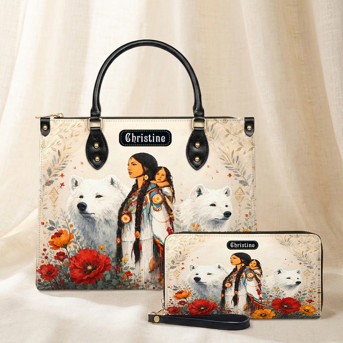 Motherhood Wild Grace Personalized Leather Bag