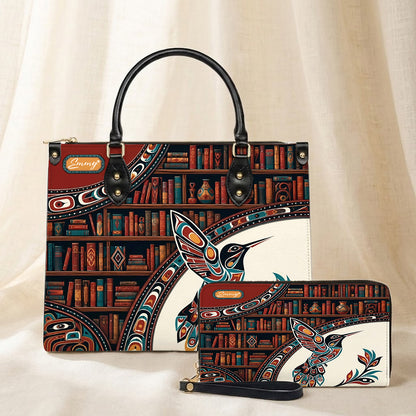 Hummingbird Ancient Tales Personalized Leather Bag