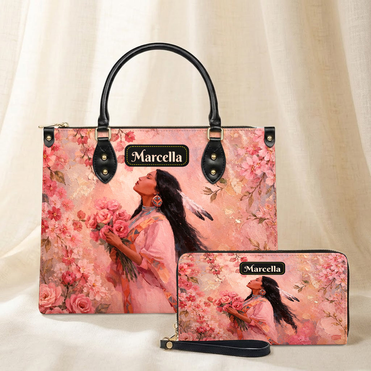 Rose Woman Elegance Personalized Leather Bag