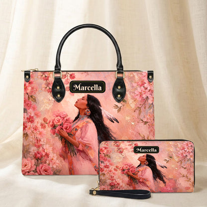 Rose Woman Elegance Personalized Leather Bag