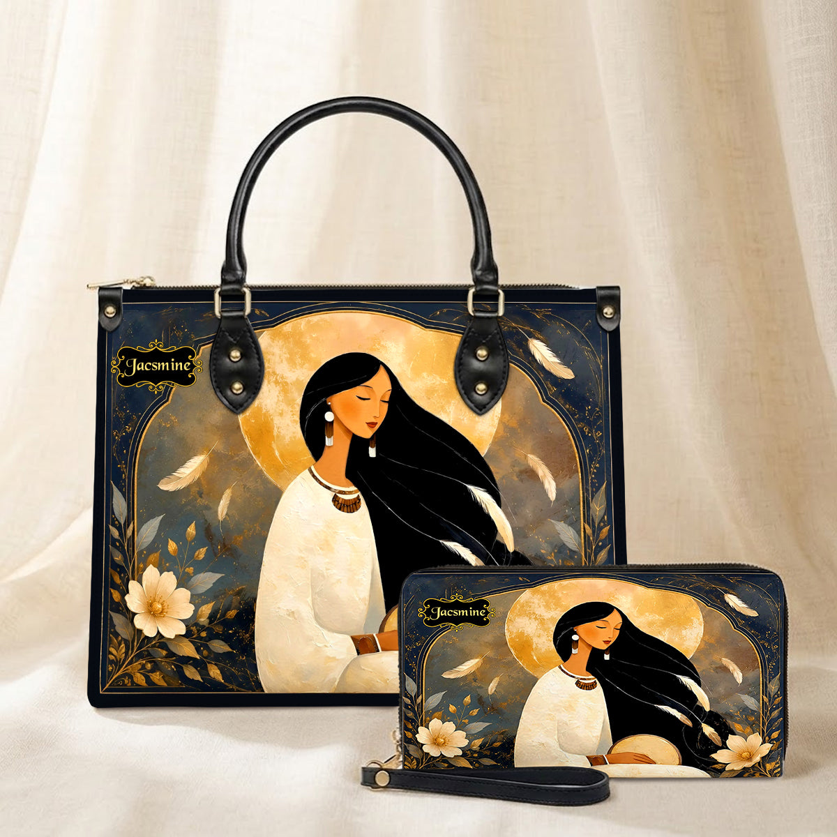 Lunar Woman Grace Personalized Leather Bag - Q1579