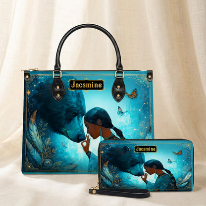 Moonlit Wild Harmony Personalized Leather Bag - Q1579
